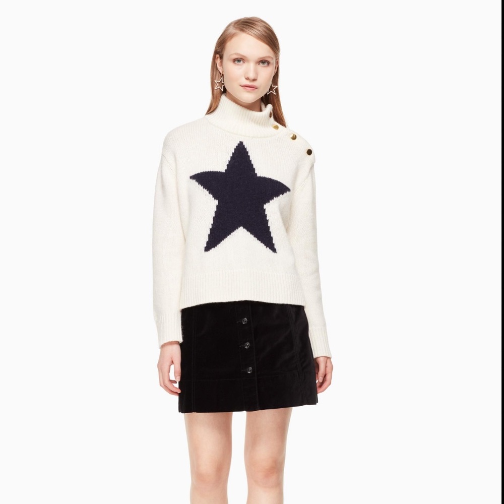 Kate Spade Broome Street Star Turtleneck Sweater